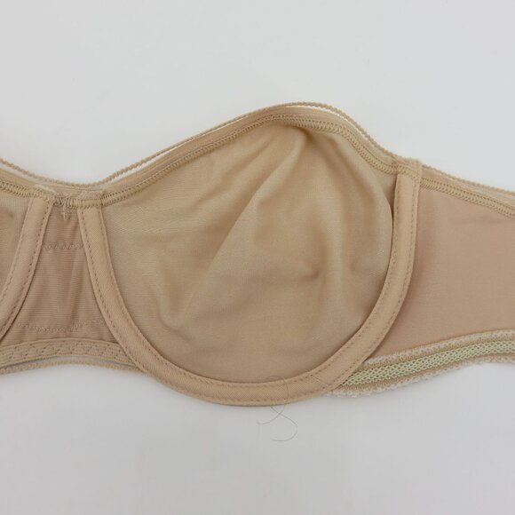 VTG Maidenform 34C Body Things Beige Underwire Unlined Strapless Bra Union USA - Picture 10 of 15